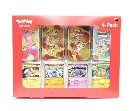 Pokemon Mini Tin 4-Pack Collection Box